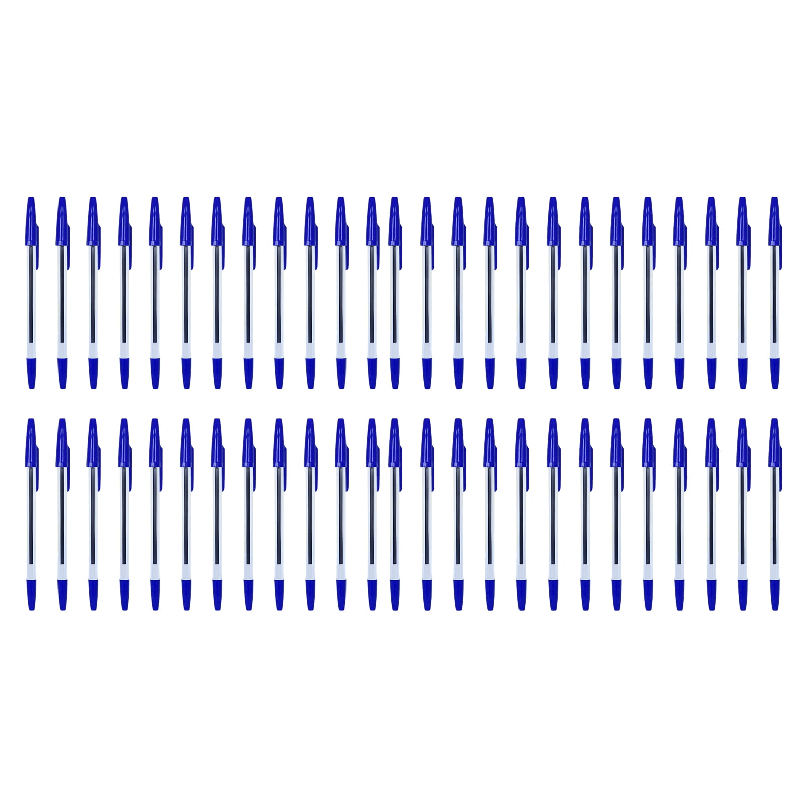 Ballpoint Pen 12/24/50/100Pcs Office Point Pen with Refills, Blue/Black/Redness Inks, Writing Pen