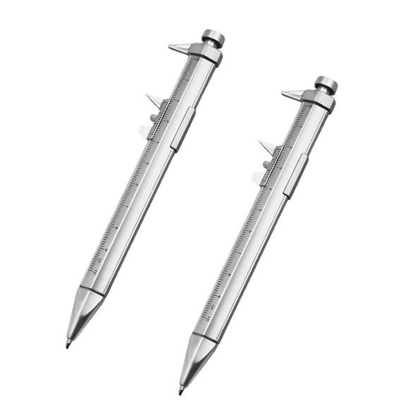 Ballpoint Pen 15cm 2 in 1 Multifunctional Measuring Tool with Vernier Caliper for Accurate Measurement & Writing, 2Pcs