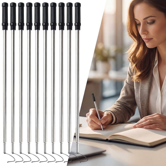 Ballpoint Pen Refills, 1mm, 10-Pack, Black Ink