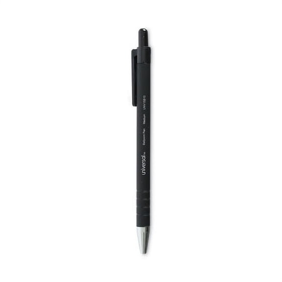 Ballpoint Pen, Retractable, Medium 1 Mm, Black Ink, Black Barrel, Dozen | Bundle of 10 Dozen