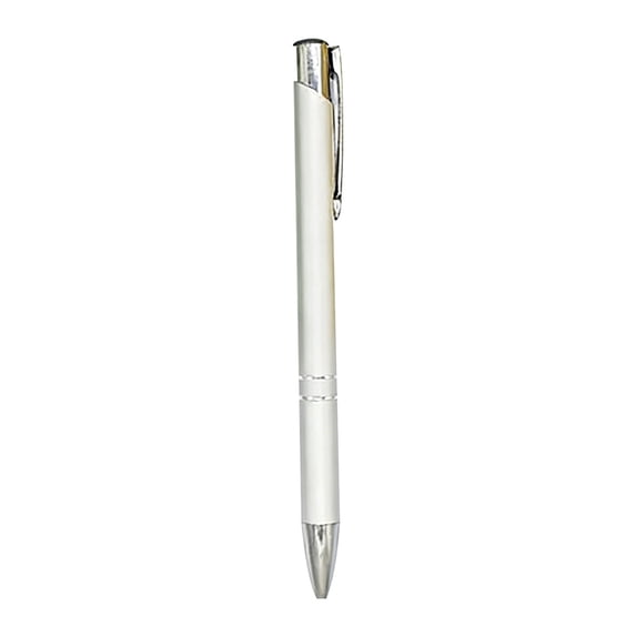 Ballpoint Pen,Retractable Metal Ballpoint Pens,Point Black Ink,Heavy-Duty Ballpoint Pen with Ergonomic Grip,Smooth Writing Pens for Office,Home,Work,Writing,Taking Notes,5.3 inch (White)