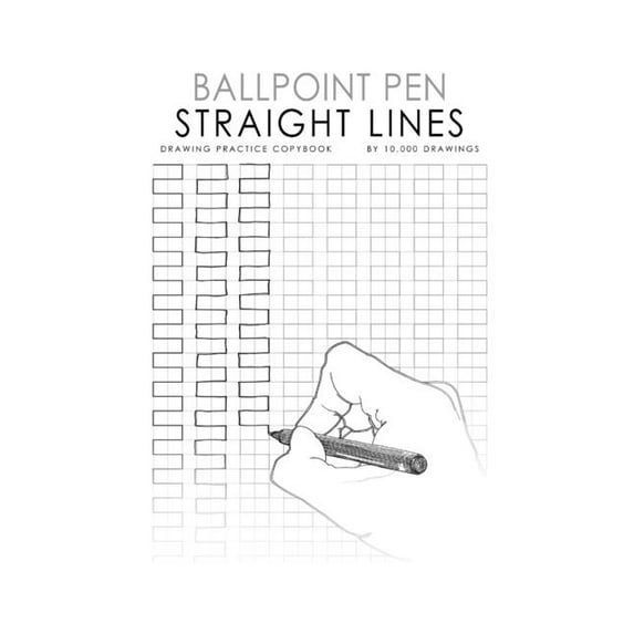 Ballpoint Pen STRAIGHT LINES Drawing Practice Copybook, (Paperback)