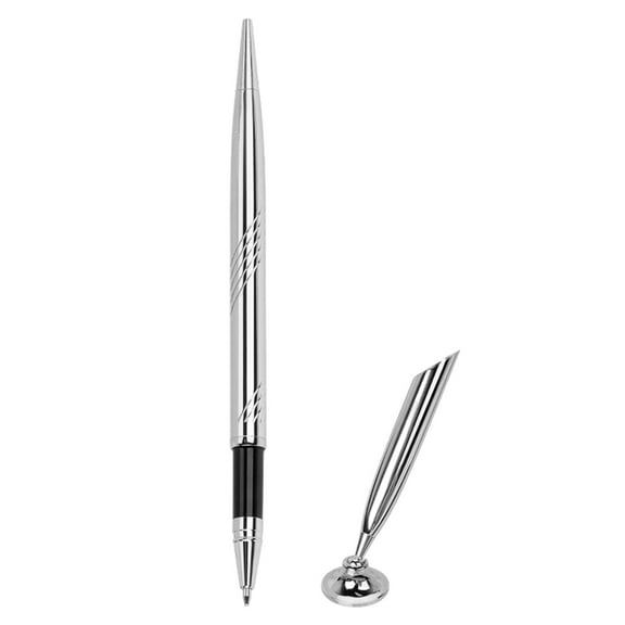 Ballpoint Pen with Base Reception Pen Desktop Pen Counter Service Pen Supplies for Hotel
