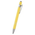 thumbnail image 1 of Ballpoint Pen with Stylus Tip, Soft Touch Click Metal Pen, 1.0mm Medium Point, Black Ink, 1 Count(Yellow), 1 of 7