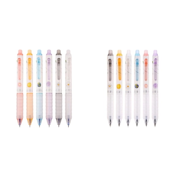 Ballpoint Pens 12 Pack Black And Blue Ink Retractable Medium Point Soft Grip Ballpoint Pens Cute Pens For Nurses Office Writing Signature Pens Metal Clip Smooth Quick Dry Pens