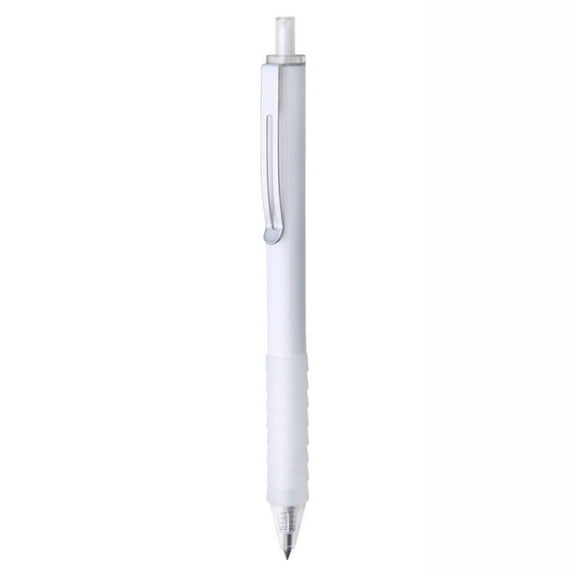 Ballpoint Pens Black Ink, Retractable Ink Writing Pen Office 1mm Ball Point Pen for Journaling (1-Count/White) 5.7Inches