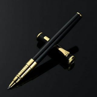 BEILUNER Ballpoint Pens, Stunning Black Chrome Metal Pen with