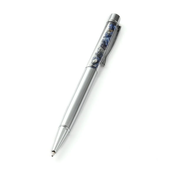 Ballpoint Pens with Natural Lazuli Chip Beads 14.1x1.3x0.95cm