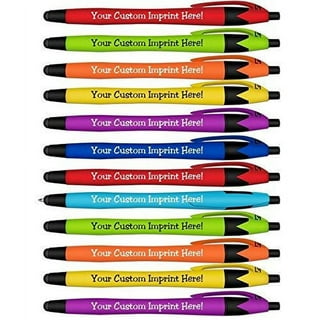 Custom Colored Ink Pens Soft-touch, Neon Ink Colors