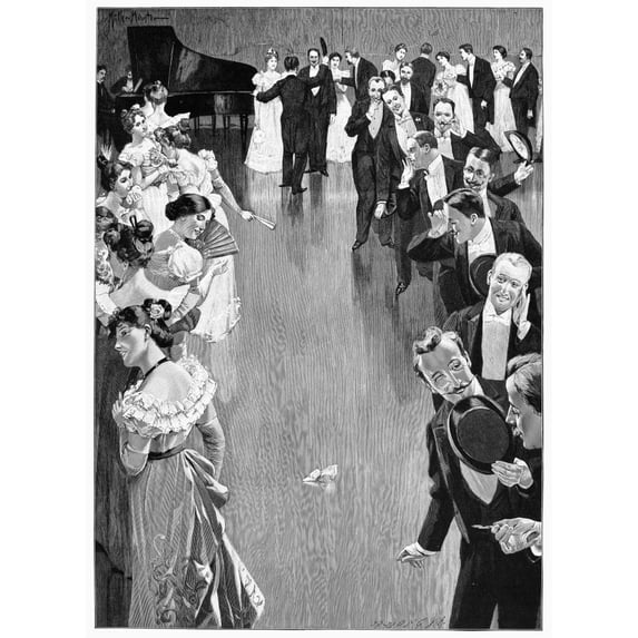 Ballroom C1900 NWhose Shoe Line Engraving German C1900 After F Mller-Mnster Poster Print by Granger Collection