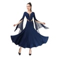 thumbnail image 1 of Ballroom Dance Dress For Women National Standard Waltz Swing Floating Sleeve Modern Performance Costume, 1 of 7