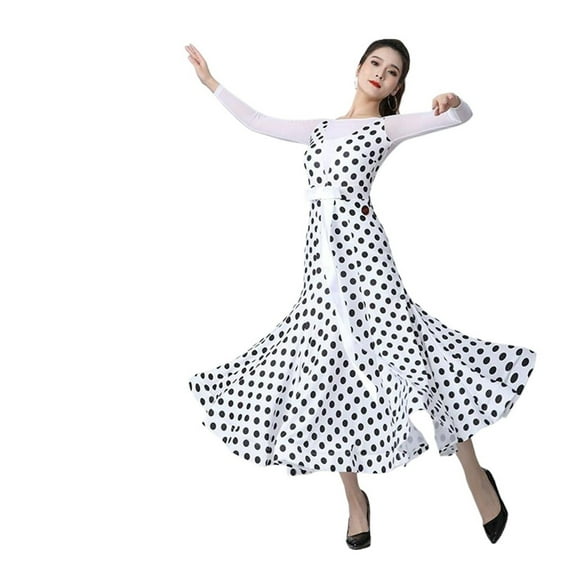 Ballroom Dance Dress Women's Elegant Modern Costume Standard Big Swing Party Tango Waltz