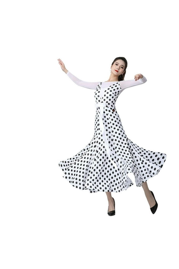 Ballroom Dance Dress Women's Elegant Modern Costume Standard Big Swing Party Tango Waltz