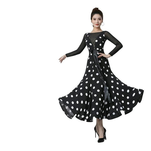 Ballroom Dance Dress Women's Elegant Modern Costume Standard Big Swing Party Tango Waltz