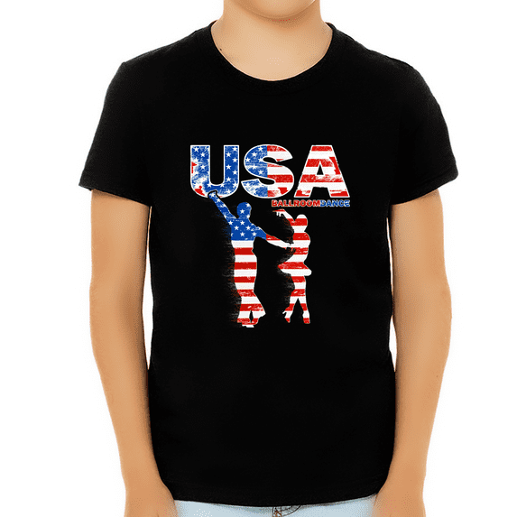 Ballroom Dancer T-Shirt for Boys Ballroom Dancing Tee Ballroom Dance Gift USA Dancewear Latin Dance Shirt