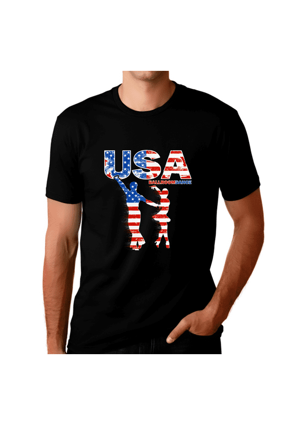 Ballroom Dancer T-Shirt for Men Ballroom Dancing Tee Ballroom Dance Gift USA Dancewear Latin Dance Shirt