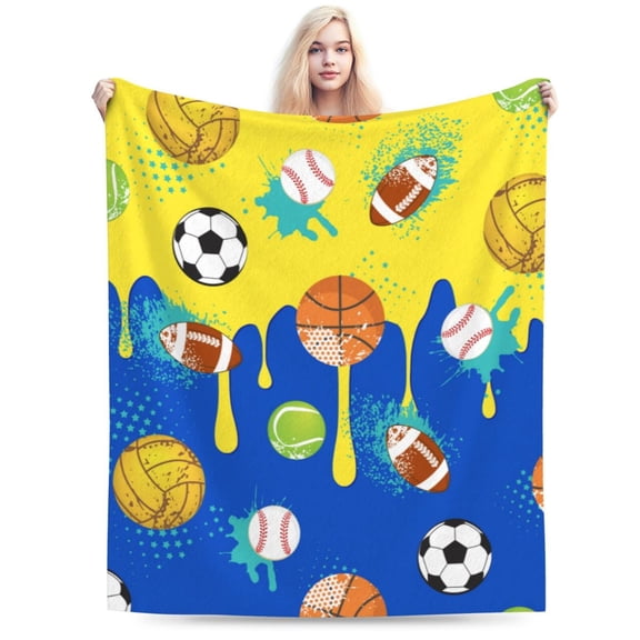 Balls Dripping Throw Blankets, Gifts for Adult Blanket, Lightweight Cozy Warm Flannel Blankets Throw for Home Decor Bed Couch 40"x30"