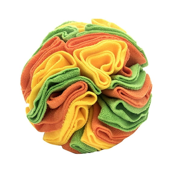 Balls For Small Dogs, Orange Pet Sniffing Ball, Size S, 15Cm Inner Roll Sniffer Ball - Soft Skin-Friendly Flannelette Machine Washable, Food-Hiding For Dog Smell Training &