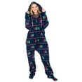 thumbnail image 1 of Balls Ugly Christmas Lazy Black Pajama Suit with Hood, 1 of 3