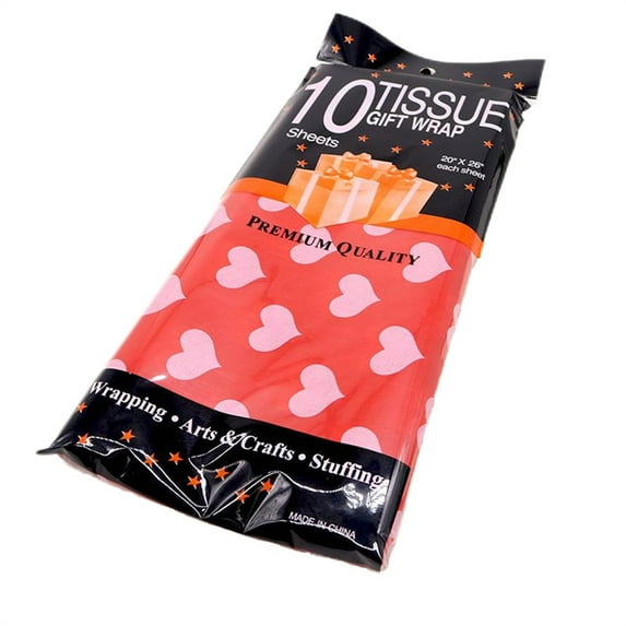 BallsFHK 10 Sheets 50*66CM Love Valentine's Day Tissue Paper DIY Handmade Craft Paper Flowers Gift Packing Wedding Party Decor Supplies