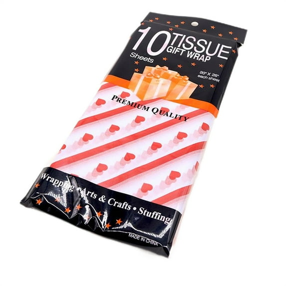 BallsFHK 10 Sheets 50*66CM Love Valentine's Day Tissue Paper DIY Handmade Craft Paper Flowers Gift Packing Wedding Party Decor Supplies