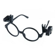 BallsFHK 2PC Portable Clip On Eye Glasses Light Magnifier Reading LED Magnifying Glass