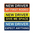 thumbnail image 1 of BallsFHK 3 Pieces Magnetic Car Stickers, Student Driver Magnetic Safety Sign Student Driver Sticker Supplies For Car Accessories Bumper Removable Novice Driver Sticker, 1 of 5