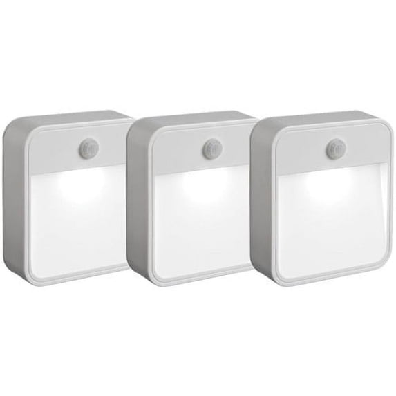 BallsFHK 3PC LED Wireless PIR Auto Motion Infrared Night Light Cabinet Stair Lamp