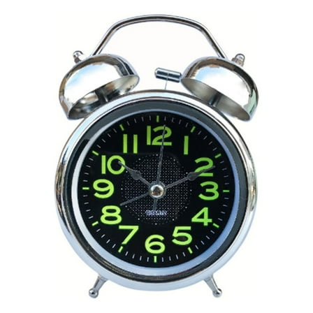 BallsFHK 4 Inches Twin Bell Super Loud Alarm Clock With Nightlight For Heavy Sleepers