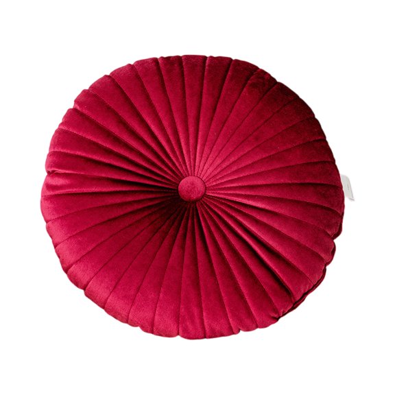 BallsFHK 40cm Round Pumpkin Pillow Button Pillow Solid Color Drifting Window Tatami Cushion Thickened Chair Cushion