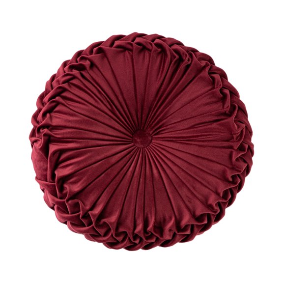 BallsFHK 40cm Round Pumpkin Pillow Button Pillow Solid Color Drifting Window Tatami Cushion Thickened Chair Cushion