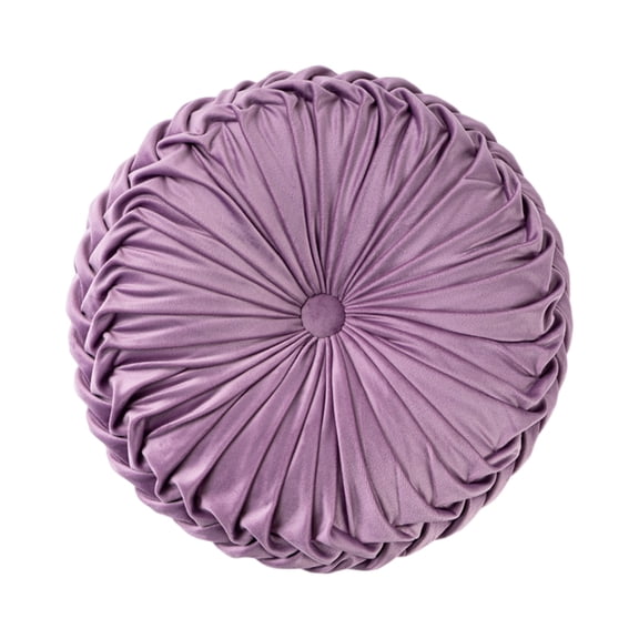 BallsFHK 40cm Round Pumpkin Pillow Button Pillow Solid Color Drifting Window Tatami Cushion Thickened Chair Cushion