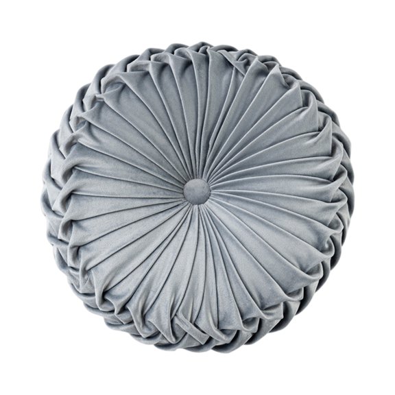 BallsFHK 40cm Round Pumpkin Pillow Button Pillow Solid Color Drifting Window Tatami Cushion Thickened Chair Cushion