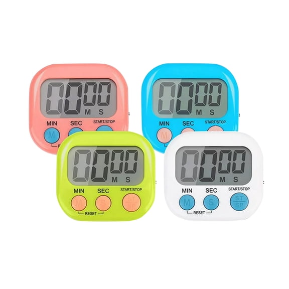 BallsFHK 4Pack Small Digital Kitchen Timer Magnetic Back And ON/Off ,Minute Second Count Up Countdown About This Item