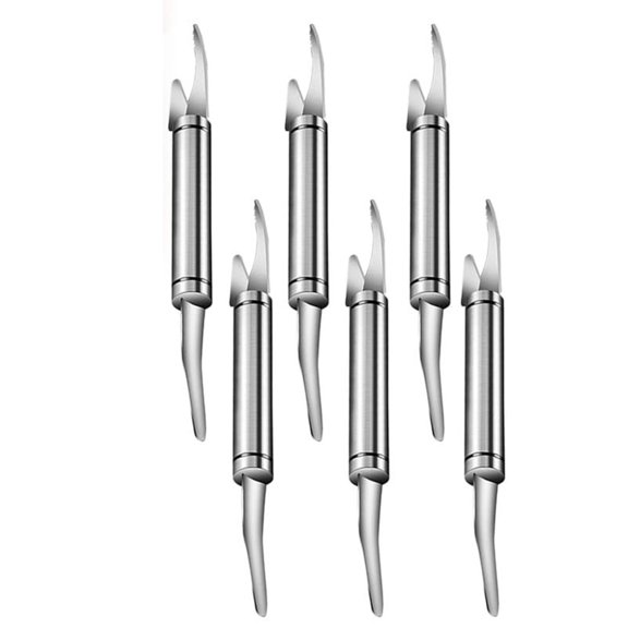 BallsFHK 5 In 1 Multifunctional Shrimp Line Belly Knife, Stainless Steel Shrimp Line Scale Removal Knife, Portable Shrimp Line Peeling Knife, Kitchen