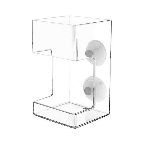 BallsFHK Aquarium Fish Feeder New Fish Tank Tray With Suction Cup, Acrylic Feeding Tube Fish Food Rack, Fish Tank Turtle Shrimp Aquarium Feeder