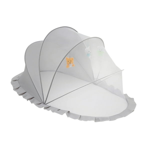 BallsFHK Baby Mosquito Net Cover, Baby Crib Full Face Mosquito Proof Cover, Mongolian Yurt, Children's Foldable Special Bottomless Mosquito Net.