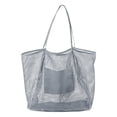 thumbnail image 1 of BallsFHK Beach Bags For Women, Summer Travel Mesh Tote Bag With Large Inner Pocket, Sandproof Woven Shoulder Handbag, 1 of 2