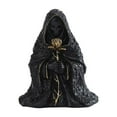 thumbnail image 1 of BallsFHK Black Resin Grim Figurine Holding Golden Flower - Gothic Home Decoration, 1 of 5