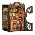 thumbnail image 1 of BallsFHK Book Kit - DIY Miniature House Kit For Adults, Teens And Beginners, Dollhouse Library House Bookshelf Decor 3D Wooden Puzzle, Gifts For Family, Friends, 1 of 4