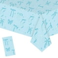 thumbnail image 1 of BallsFHK Bow Table Cloth Rectangle Table Party Supplies Bow Theme Disposable Plastic Table Covers Waterproof Bow Birthday Decorations For Women Girls Bridal Baby Shower, 1 of 2