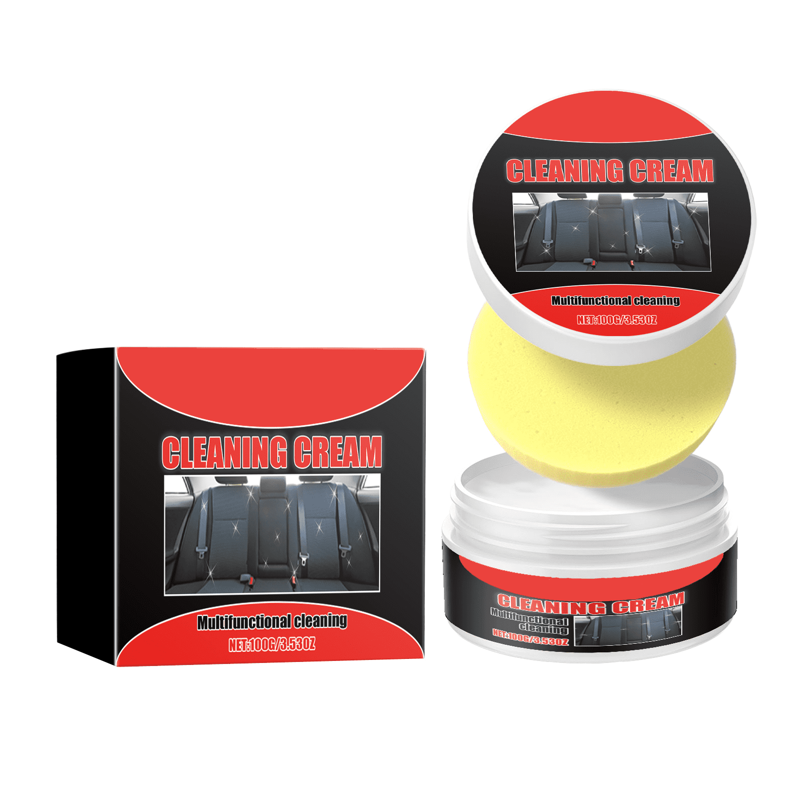 BallsFHK Car Interior Leather Cream Car Interior Stain Cleaning Daily