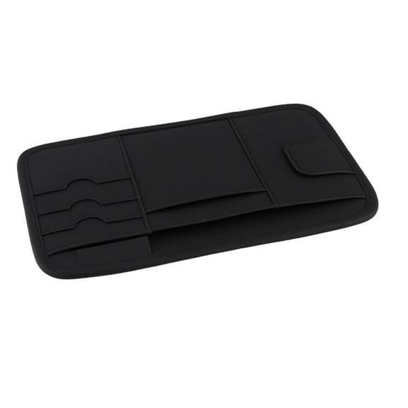 BallsFHK Car Visor Organizer, Premium Leather Sunglasses & Card Holder For Cars, Registration/Insurance Slot, Credit Card Pockets, Automotive Interior Organizer For Car