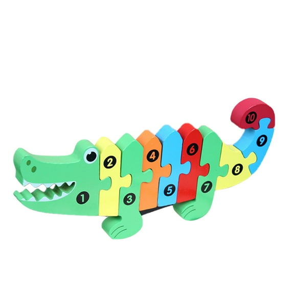 BallsFHK Cartoon Number Animal Puzzle Wooden Block Puzzle Wooden Block