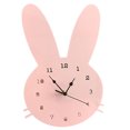 thumbnail image 1 of BallsFHK Cute Rabbit Wooden Mute Wall Clock Bedroom Children's Room Home Decoration, 1 of 3