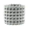 thumbnail image 1 of BallsFHK Diamond Flower Shape 5 Yard Mesh Wrap Roll Rhinestone Crystal Ribbon, 1 of 5