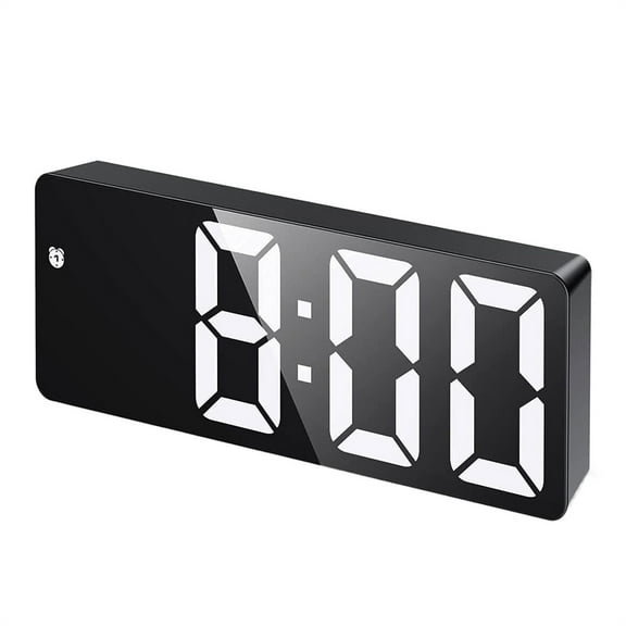 BallsFHK Digital Alarm Clock LED Clock With Temperature Display Adjustable Brightness