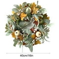 thumbnail image 1 of BallsFHK Fall Wreath For Front Door, Wreath With Maple Leaf,Artificial Pumpkins Wreath,Thanksgiving Decoration 16in, 1 of 2