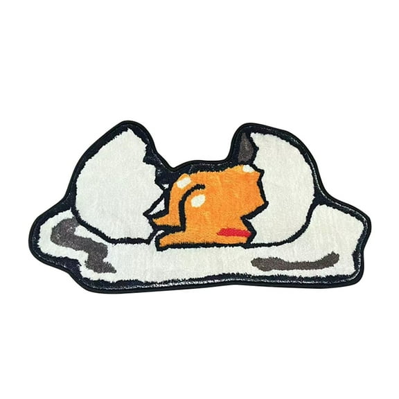 BallsFHK Funny Creative And Cute Egg Carpet, Interesting Home Decoration Non-slip Carpet