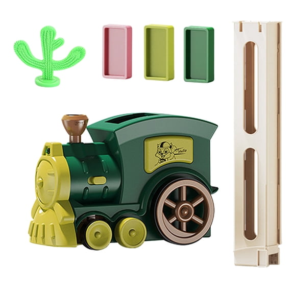 BallsFHK Game Train Toys, Birthday Gift Toy Train Set With 60 Pieces Automatic Stacking Creative Games, Electric Train Toy Set With Sound And Light